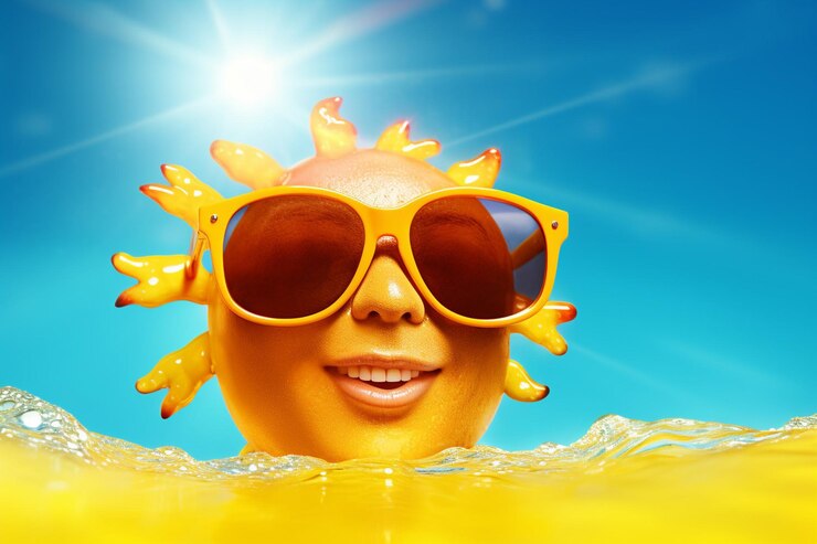 Photo sale summer s with great sun character