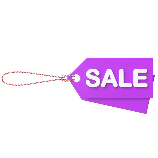 Photo sale tag sale label 3d tag