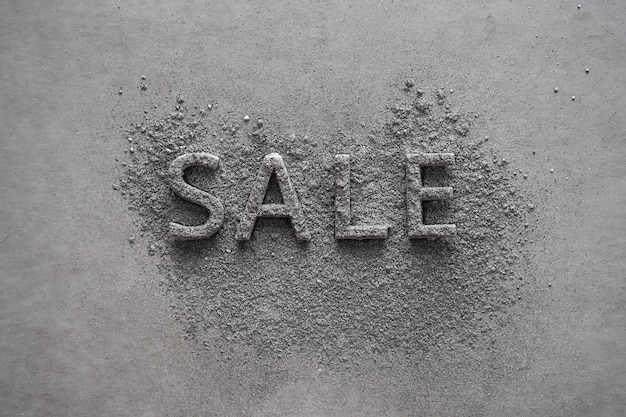 Sale word on grey promotion special offer