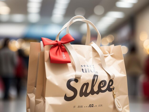 Sale Written on Shopping Bag 8K Editorial Photography 7