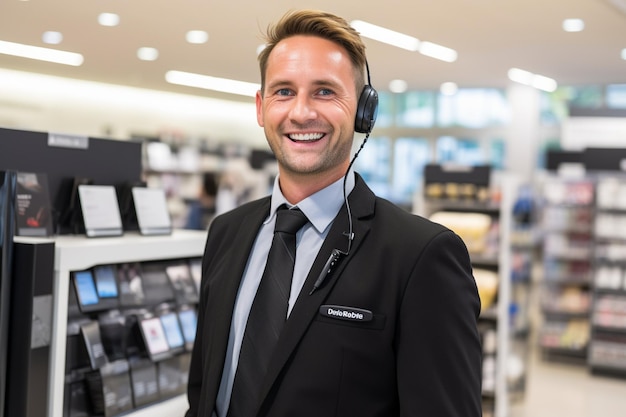 Sales assistant being employed at customer care support job