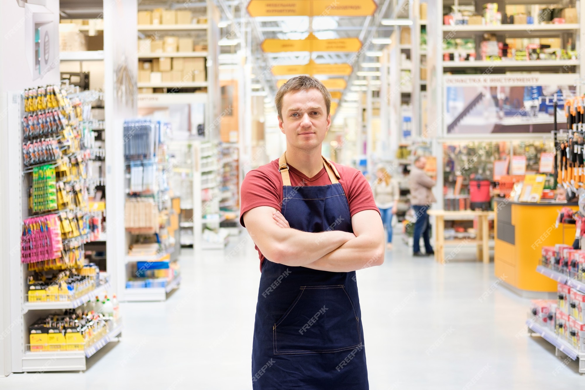 Premium Photo  Salesman at construction super store