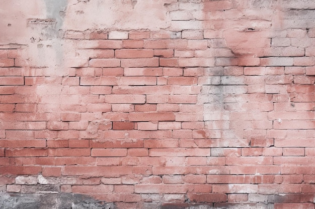 Salmon color painted wall vintage brick backdrop