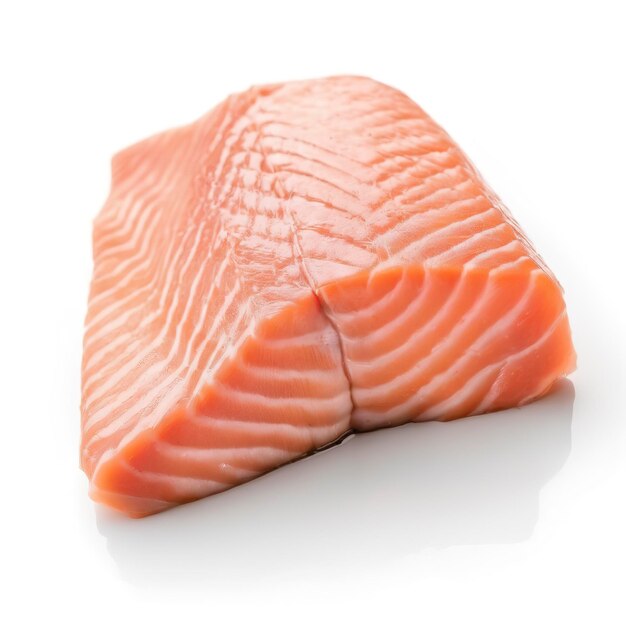 salmon fillet isolated on white