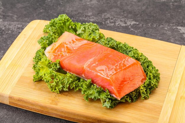 Salmon fillet slice for cooking