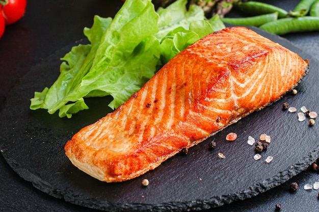 salmon fish fried bbq grill seafood meal