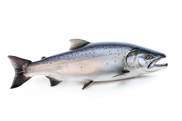 salmon fish isolated in white background