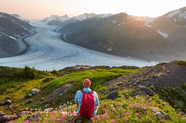 Salmon glacier in Stewart, Canada