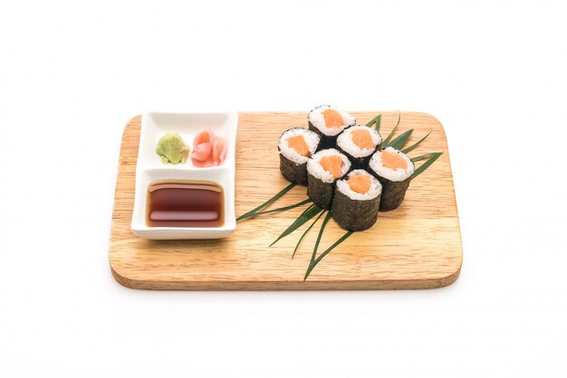 salmon maki sushi- japanese food style