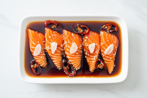 Сёю в маринаде из лосося или маринованный соевый соус из лосося по-корейски