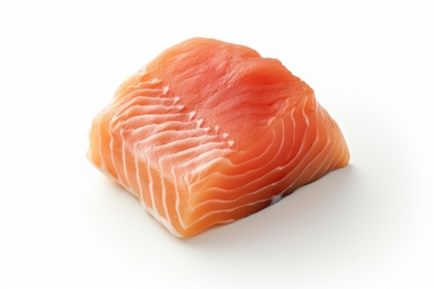 Salmon Meat on White Background