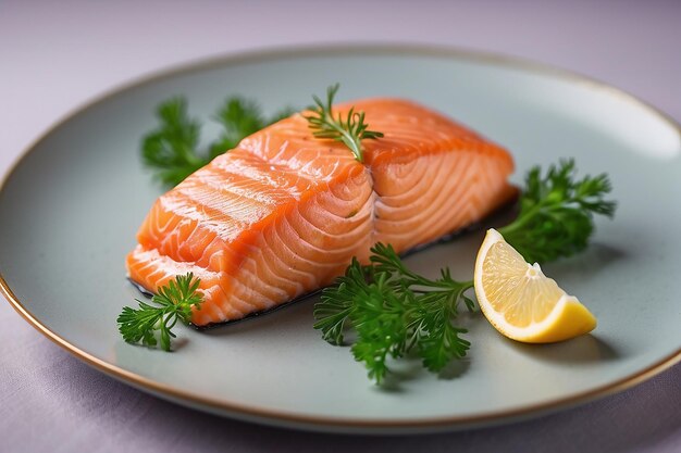 Salmon on a plate