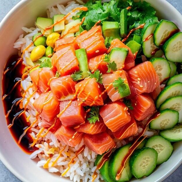 Salmon poke bowl