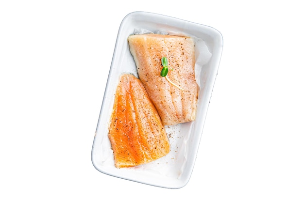 salmon raw fish fresh seafood second course dietary healthy meal food diet snack on the table