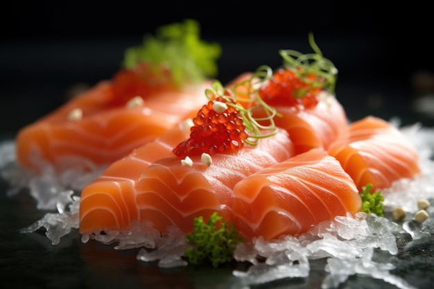 Photo salmon sashimi