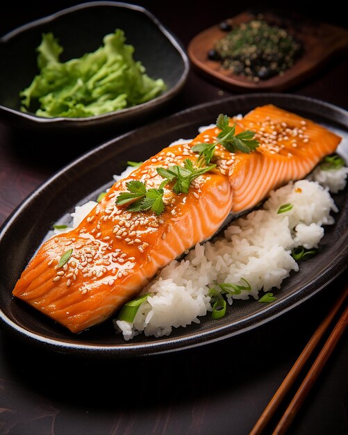 Photo salmon steak perfectly