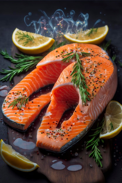 salmon steaks