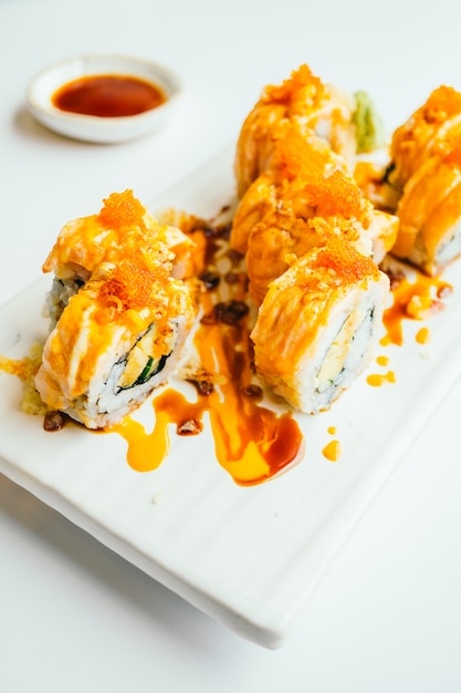 Salmon sushi roll