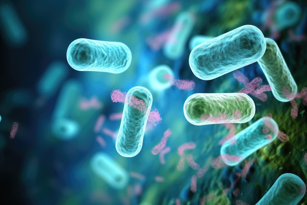 Photo salmonella bacteria microbial colony