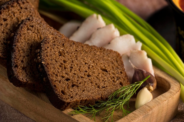 Salo and bread - the national treasure of Ukraine