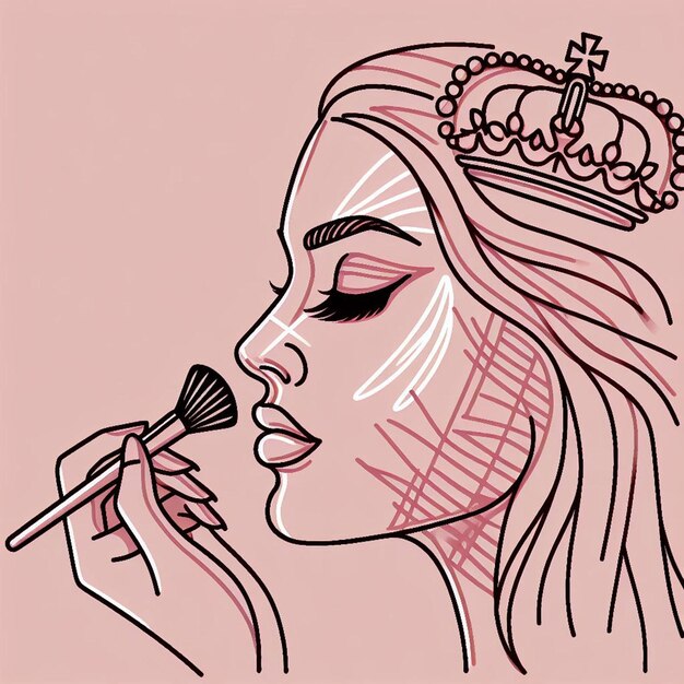 salon art makeup artist makeup illustration