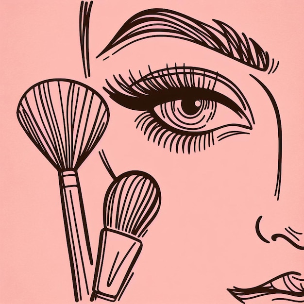 salon art makeup artist makeup illustration