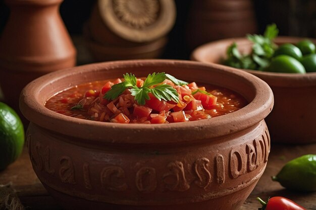 Salsa Fresca in Traditional Clay Pot