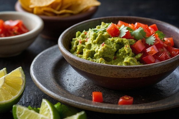Salsa and Guacamole Appetizer Plate