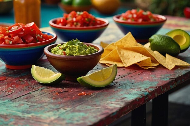 Salsa and Guacamole Party Table