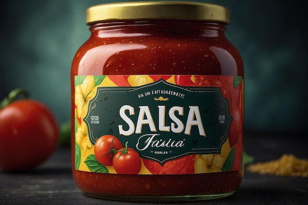 Salsa Jar Label Design