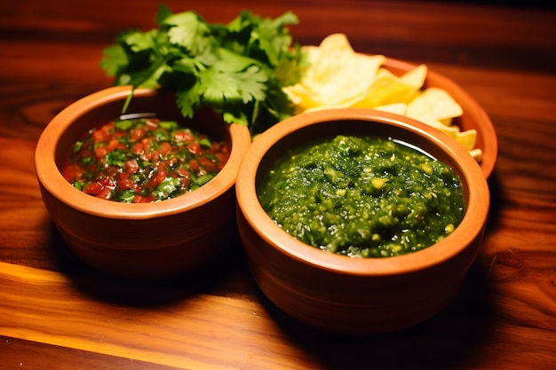 Salsa Verde en Salsa Roja