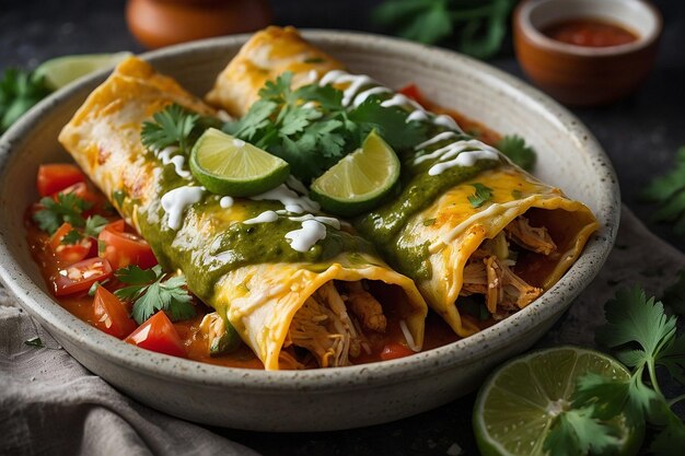 Salsa Verde Kip Enchiladas