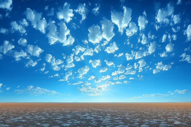 Salt Flats Under a Bright Blue Sky