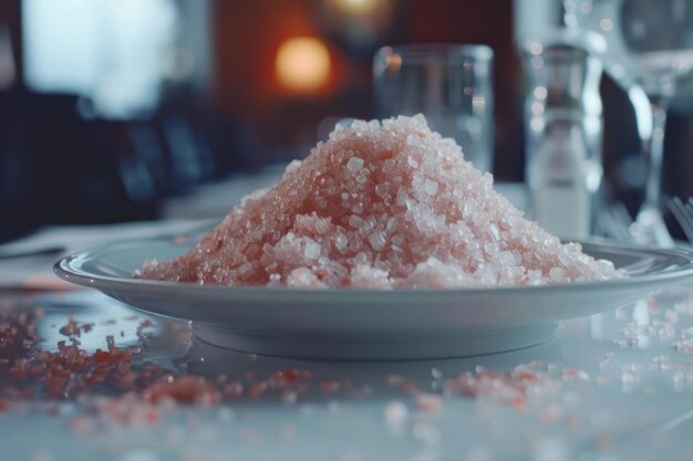 Salt is on the table for food