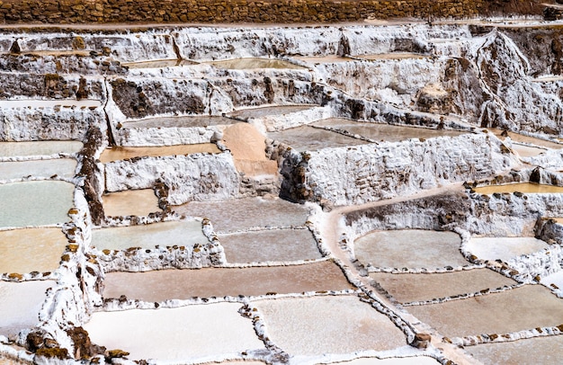 Salt mines of maras in peru