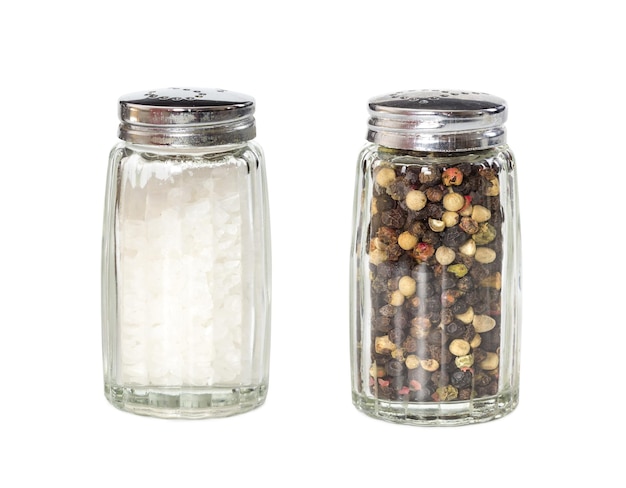 Salt and pepper shaker isolated on white background