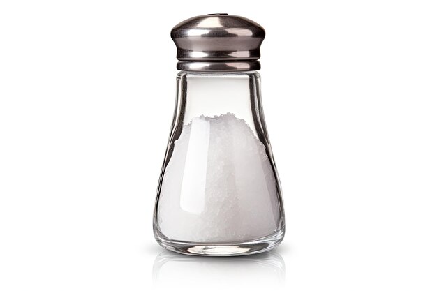 Salt shaker on white with cutout