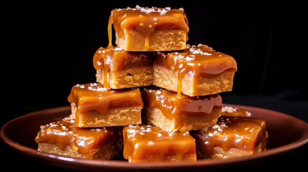 Salted caramel squares