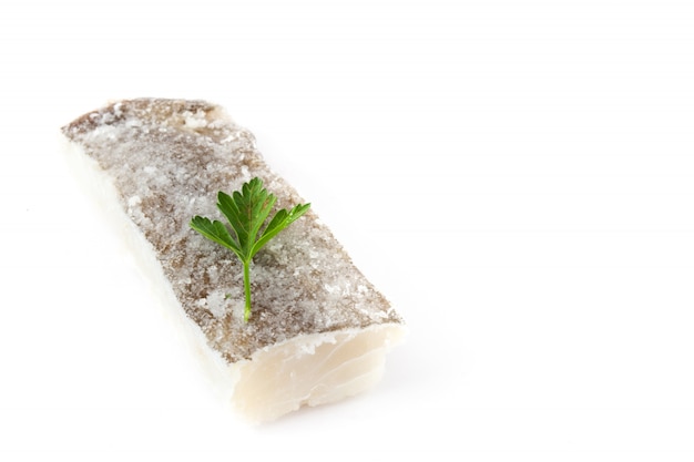 Salted dried cod isolated