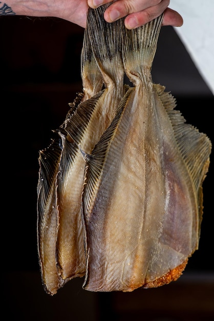 Salted dried flounder Fish appetizer for beer