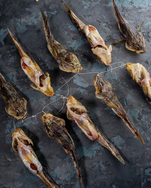 Salted dried goby fish Fish appetizer for beer