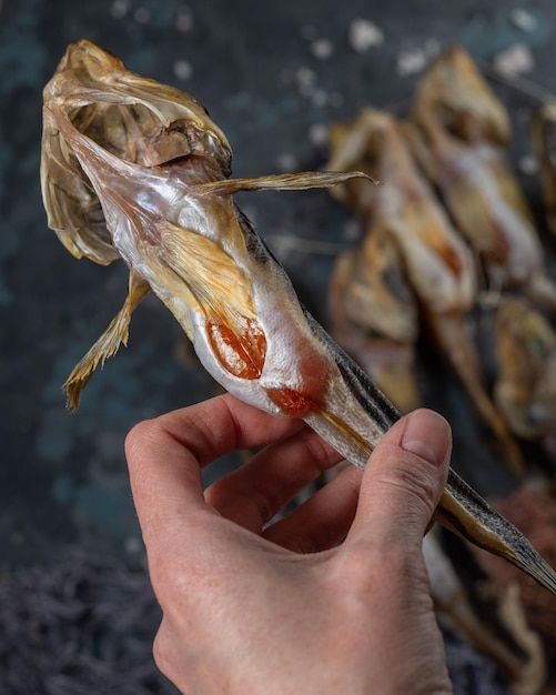 Salted dried goby fish Fish appetizer for beer