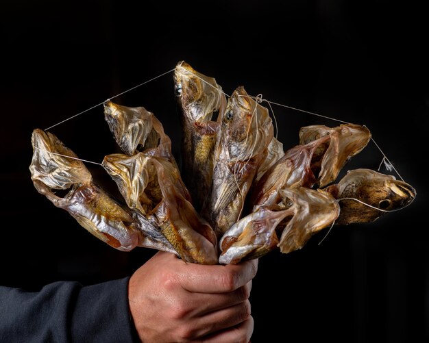 Salted dried goby fish Fish appetizer for beer