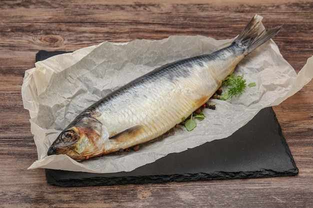 Salted Herring fish with pepper