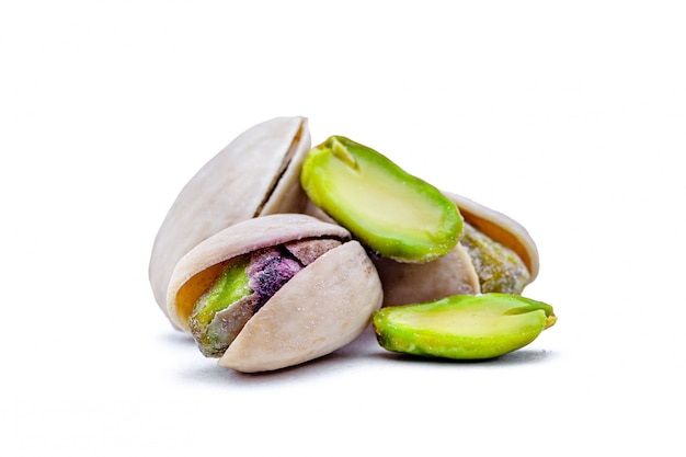 Salted isolated pistachio 