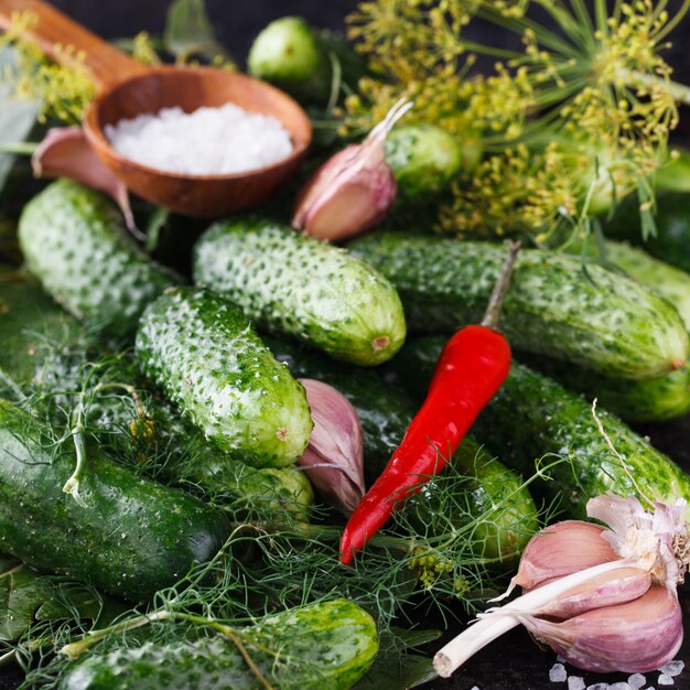 Salted ,pickled cucumbers