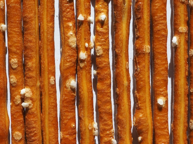 Salted sticks snacks baked food background