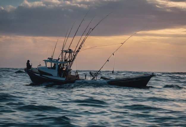 Photo saltwater pursuits a seafaring fishermans life