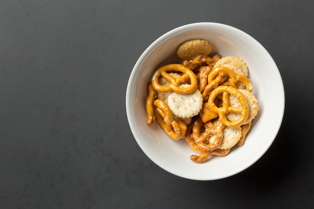 Salty snacks pretzels chips crackers