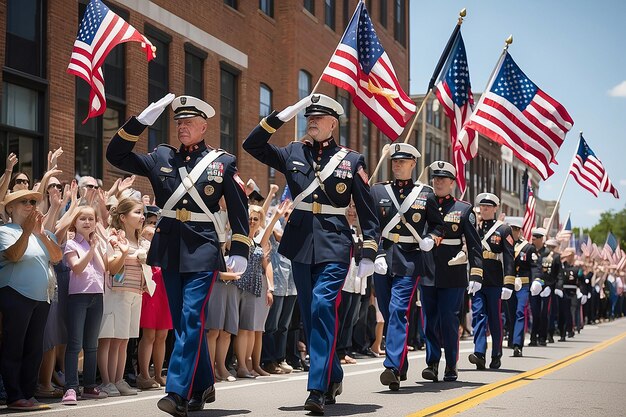 Photo saluting our heroes